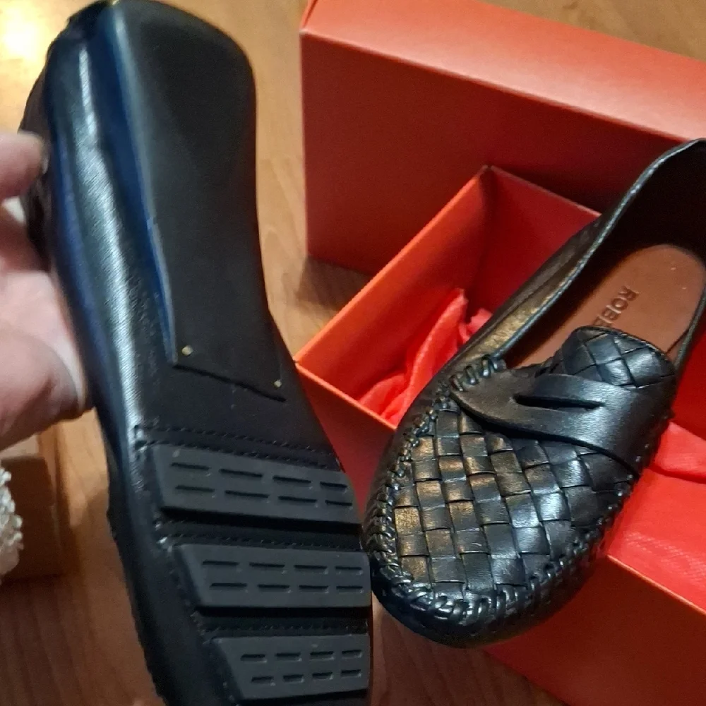 Robert Zur Black Woven Leather Loafers